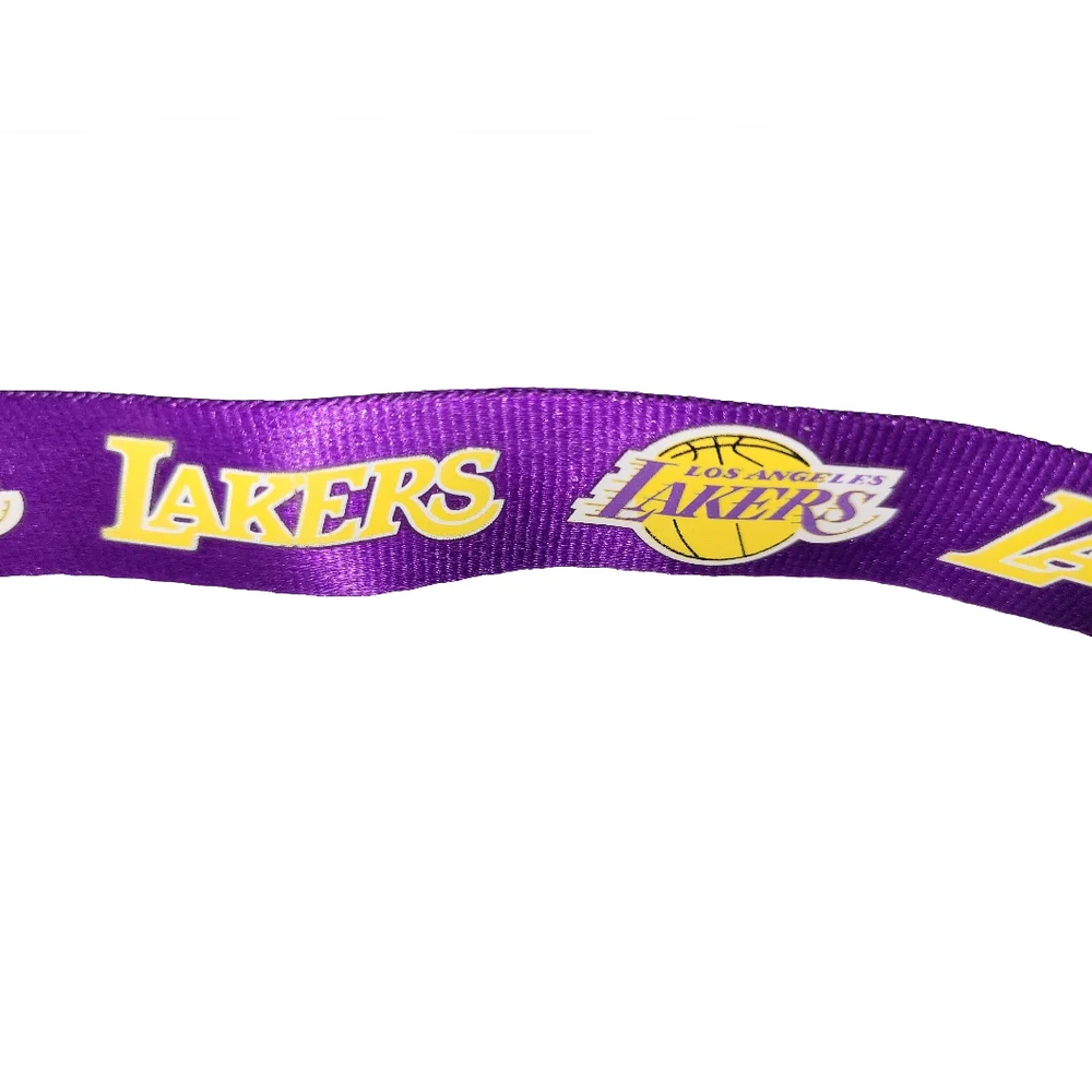Lakers Official NBA Lanyards Gold & Purple With Detachable Key Holder Set Of 2